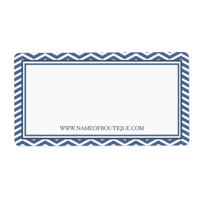 Stylish Slate Blue Chevron Beauty Boutique Website (Front)