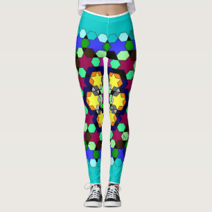 Stylish slim fit honeycomb patterned 3D leggings