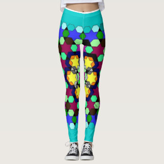 Stylish slim fit honeycomb patterned 3D leggings