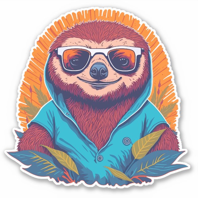 Stylish Sloth in fancy sunglasses (Front)