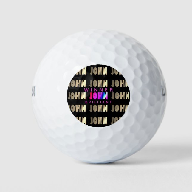Stylish, Smart Golf ball for John (Front)