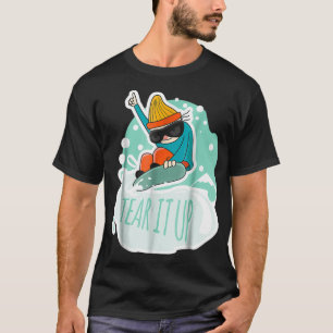 Stylish Snowboarding Tear It Up Gift Tee