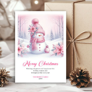 Stylish Snowy Forest Kids Digital Christmas Cards