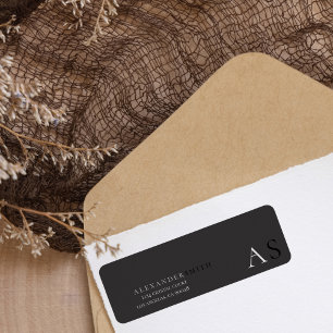 Stylish & Sophisticated Monochrome Return Address  Label