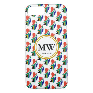 Stylish SOUTH AFRICA Abundant Life Monogram iPhone 8/7 Case