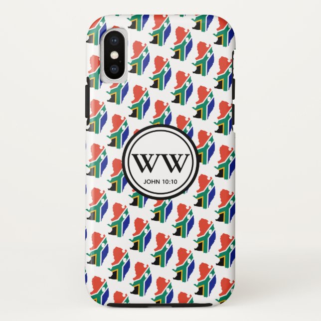 Stylish SOUTH AFRICA Monogram Abundant Life Case-Mate iPhone Case (Back)