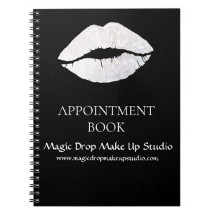 Stylish Sparkle Lip Make Up Artist  Appointment  Notebook