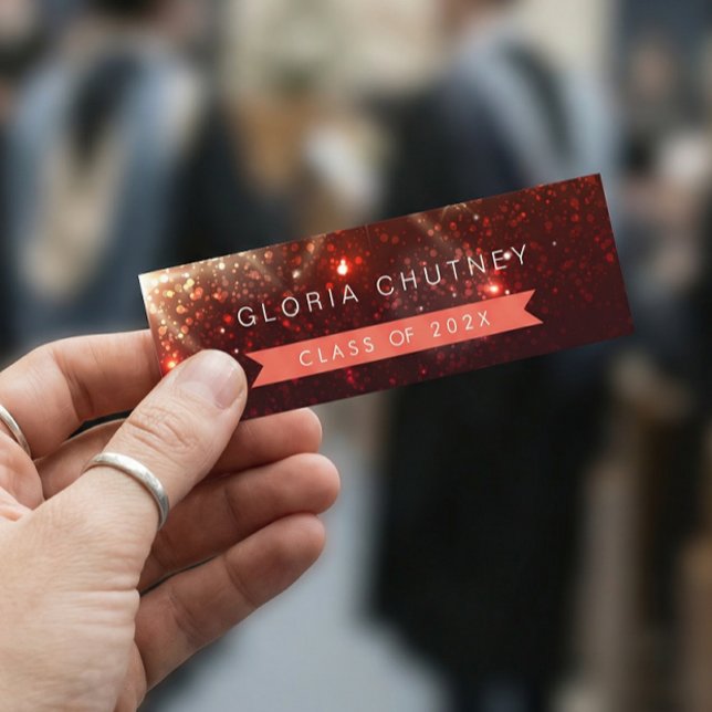 Stylish Sparkles Student Graduation Name Card (Creator Uploaded)