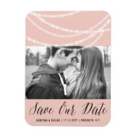 Stylish Sparkling Lights Chic Photo Save The Date
