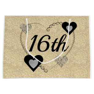 Stylish special birthday gift bag 16th