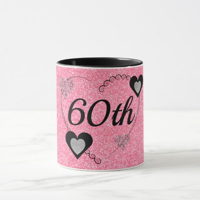 Stylish special birthday mug 60th (Center)
