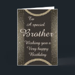 Stylish special brother Birthday card<br><div class="desc">Stylish special brother birthday card</div>