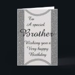Stylish special brother Birthday card<br><div class="desc">Stylish special brother birthday card</div>