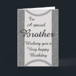 Stylish special brother Birthday card<br><div class="desc">Stylish special brother birthday card</div>