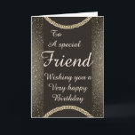 Stylish special friend Birthday card<br><div class="desc">Stylish special friend birthday card</div>