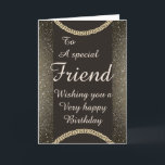 Stylish special friend Birthday card<br><div class="desc">Stylish special friend birthday card</div>