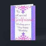 Stylish special girlfriend  Birthday card<br><div class="desc">Stylish special girlfriend Birthday card</div>