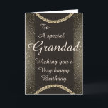 Stylish special grandad Birthday card<br><div class="desc">Stylish special grandad birthday card</div>