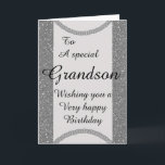 Stylish special grandson Birthday card<br><div class="desc">Stylish special grandson birthday card</div>