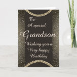 Stylish special grandson Birthday card<br><div class="desc">Stylish special grandson birthday card</div>