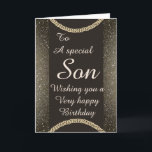 Stylish special son Birthday card<br><div class="desc">Stylish special son birthday card</div>