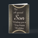 Stylish special son Birthday card<br><div class="desc">Stylish special son birthday card</div>