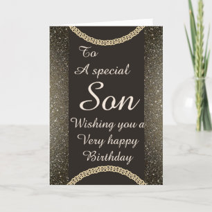Stylish special son Birthday card