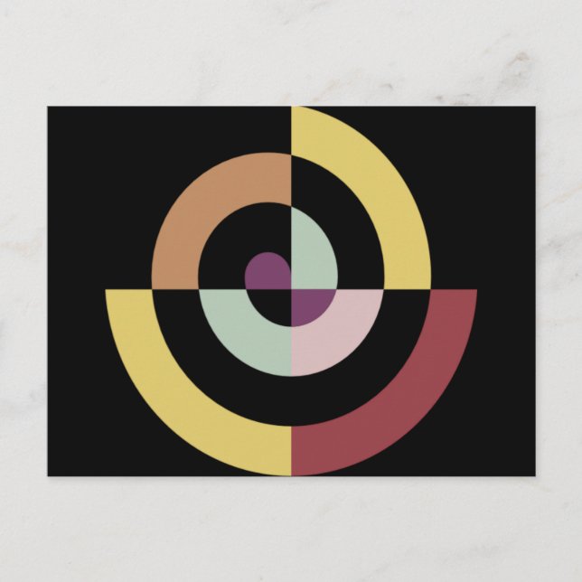 Stylish Spiral Design Postcard (Front)
