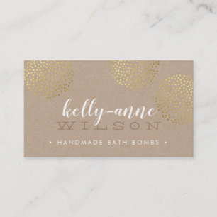 STYLISH SPOTTY SPOT glam gold bath bomb kraft Business Card