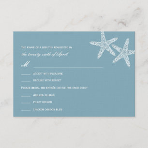 Stylish Starfish Wedding RSVP/Response Cards