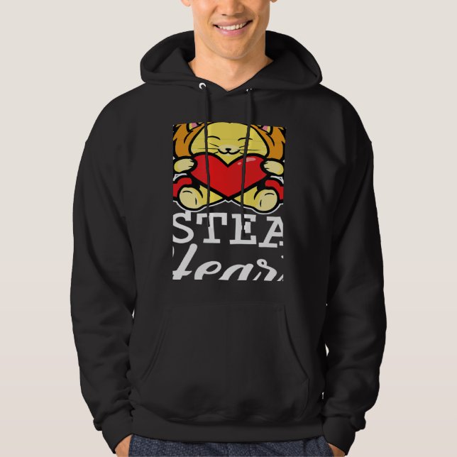 Stylish Statement Lion Heart Valentine's Day Love Hoodie (Front)