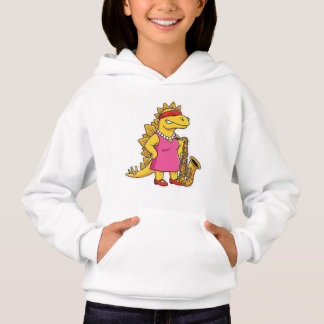 Stylish Stegosaurus Saxophone Jazz Musician Girl
