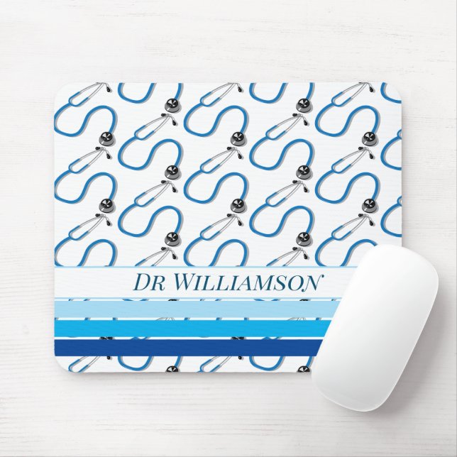 Stylish Stethoscope Doctor and Nurse Mouse Pad (With Mouse)