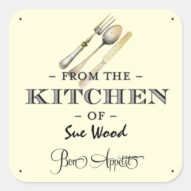 Stylish Stickers for Gifts From Your Kitchen (Front)