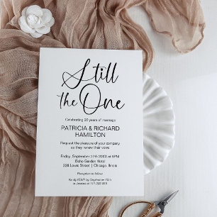 Stylish Still The One Wedding Vow Renewal Invitation