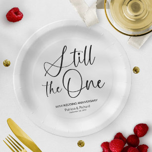 Stylish Still The One Wedding Vow Renewal Paper Plate