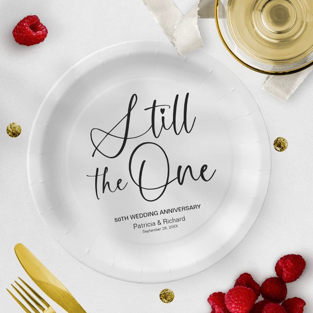 Stylish Still The One Wedding Vow Renewal Paper Plate (Creator Uploaded)