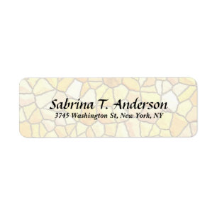Stylish Stone Wall Elegant Script Modern Return Address Label