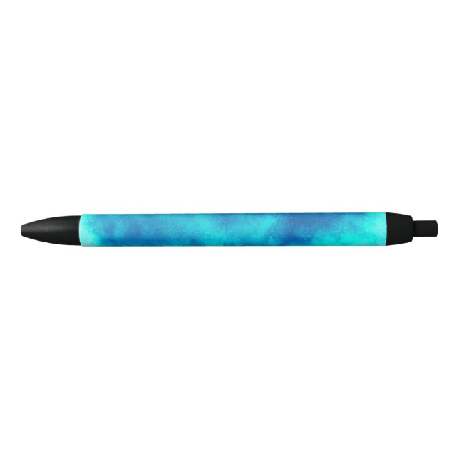 Stylish Storm cloud effect in blue  Black Ink Pen (Front)