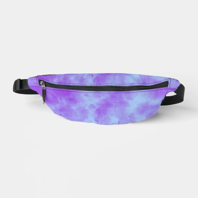 Stylish Storm cloud effect in Purple blue  Bum Bags (Front)