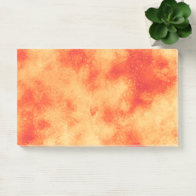 Stylish Storm cloud effect Orange Post-it Notes (Office)