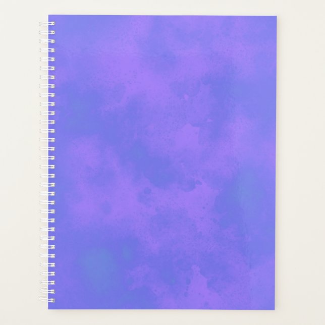 Stylish Storm cloud effect pattern blue Planner (Front)