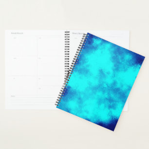 Stylish Storm cloud effect pattern Blue Planner