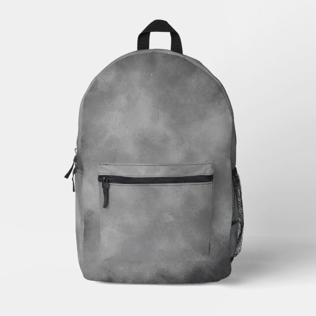 Stylish Storm cloud effect pattern Gray  Printed Backpack (Front)