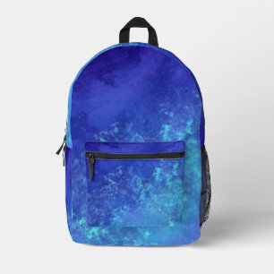 Stylish Storm cloud effect pattern in Blue Printed Backpack