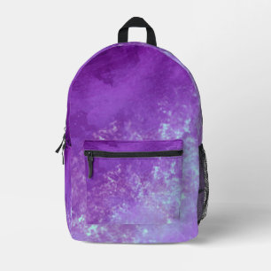 Stylish Storm cloud effect pattern in Purple Printed Backpack