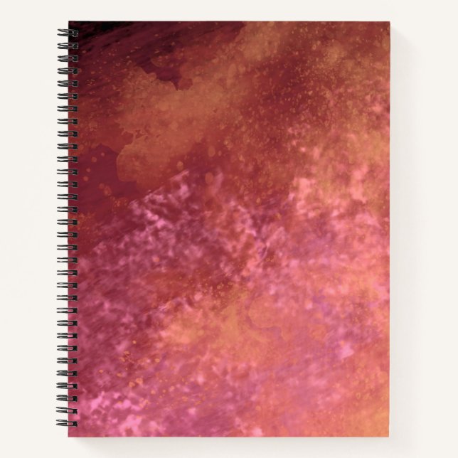 Stylish Storm cloud effect pattern orange Notebook (Front)