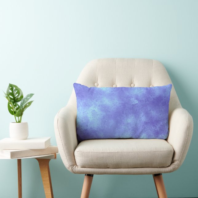Stylish Storm cloud effect pattern pastel blue  Lumbar Cushion (Chair)