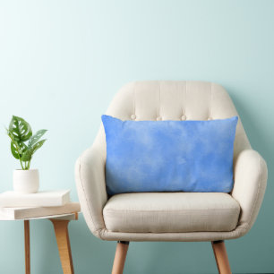 Stylish Storm cloud effect pattern pastel blue Lumbar Cushion