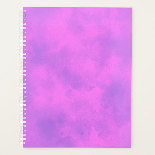 Stylish Storm cloud effect pattern Pink purple Planner (Front)